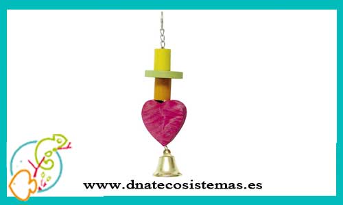 oferta-venta-juguete-de-madera-multicolor-corazon-con-campana-24,5cm-tienda-online-de-productos-para-aves