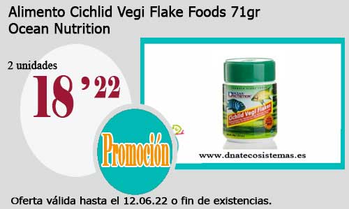 Alimento Cichlid Vegi Flake Foods  71gr