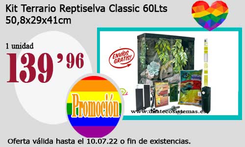 Kit Terrario Reptiselva Classic  60Lts