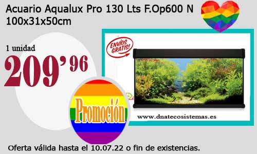 .Acuario Aqualux Pro 130 Lts F.Op600 N