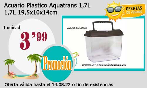 .Acuario Plastico Aquatrans 1,7L